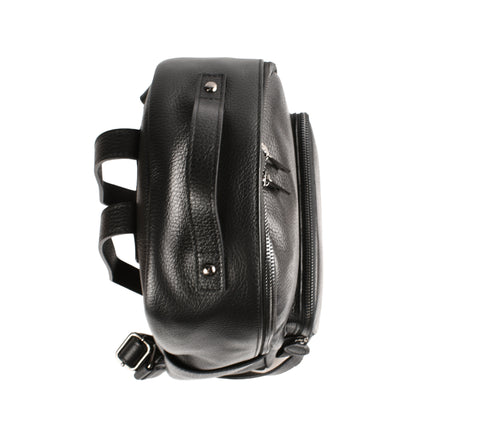 Rucsac casual, dama, ADA SHOES, 23074, negru, piele naturala